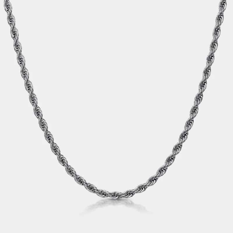 Affordable Luxury Jewelry For Every Occasion Rope Chain Necklace Silver
