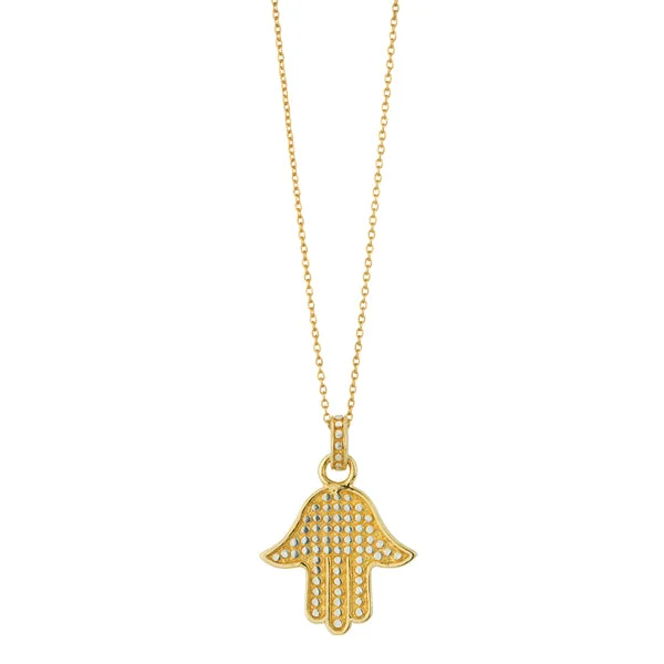Bold And Beautiful Jewelry Now At Irresistible Prices Hamsa Protector Necklace in Gold Bold And Beautiful Jewelry Now At Irresistible Prices Hamsa Protector Necklace in Gold