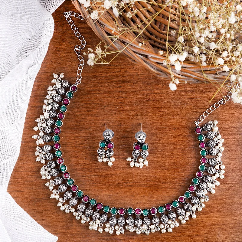Jewelry Flash Sale – Stylish Designs At Unbeatable Rates Teejh Oni Multi colored choker Necklace Set Jewelry Flash Sale – Stylish Designs At Unbeatable Rates Teejh Oni Multi colored choker Necklace Set