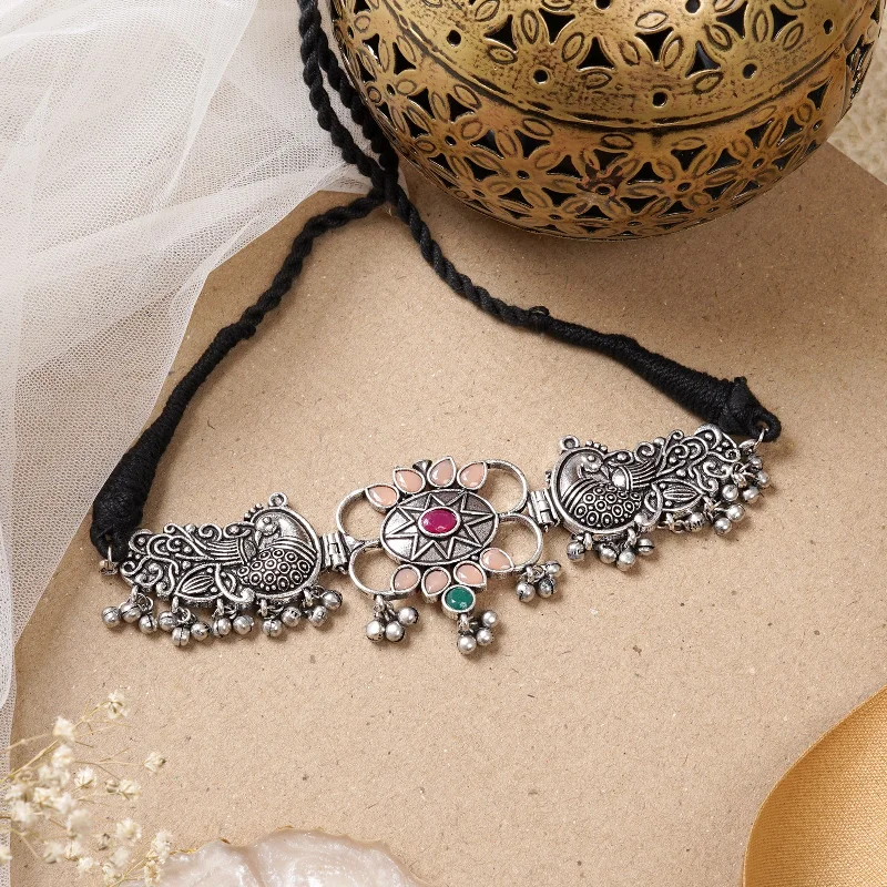 Handmade Pearl Jewelry For Timeless Elegance Teejh Parul Orange Peacock Choker Necklace Handmade Pearl Jewelry For Timeless Elegance Teejh Parul Orange Peacock Choker Necklace