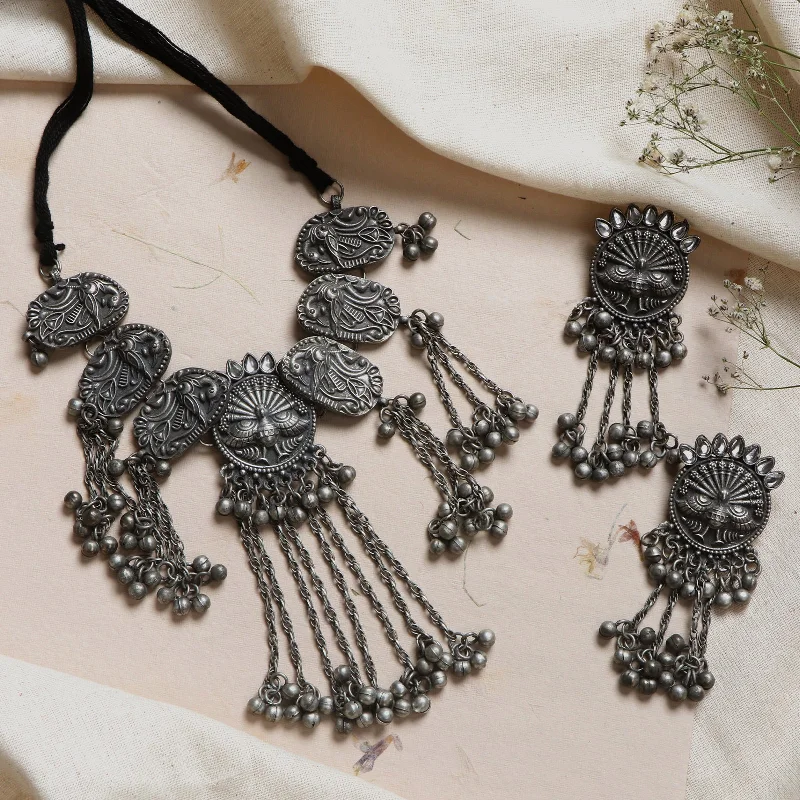 Jewelry Clearance Event – Last Chance For Stunning Deals Teejh Ridhi Silver Oxidised Choker Necklace Set Jewelry Clearance Event – Last Chance For Stunning Deals Teejh Ridhi Silver Oxidised Choker Necklace Set