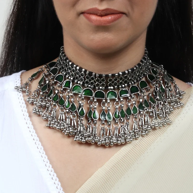 Luxury Jewelry At Budget-Friendly Prices – Grab Yours Now Teejh Zaira Green Choker Necklace