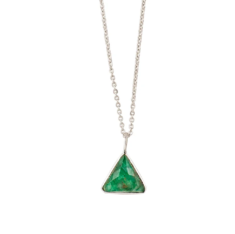 Huge Savings On Premium Jewelry Styles Triad Necklace in Emerald & Silver
