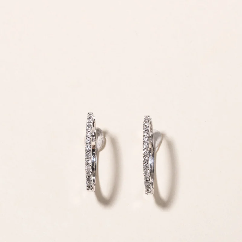 Shine In Style – Shop Jewelry Discounts Today 10k White Gold Diamond Hoops | 0.56ctw | Shine In Style – Shop Jewelry Discounts Today 10k White Gold Diamond Hoops | 0.56ctw |