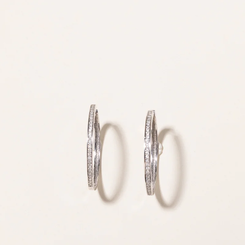Affordable Luxury Jewelry – Style At A Great Price 10k White Gold Diamond Hoops | 0.65ctw | Affordable Luxury Jewelry – Style At A Great Price 10k White Gold Diamond Hoops | 0.65ctw |