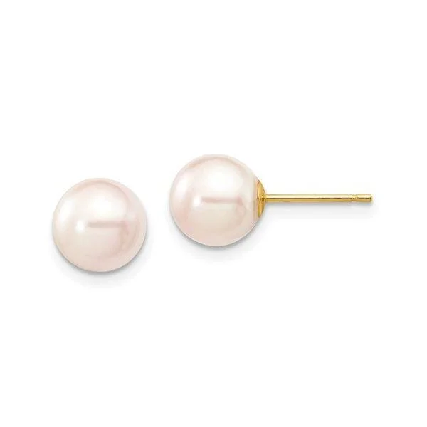 Don't Miss Out On Bestselling Jewelry At Special Prices 14 Karat Round Pearl Stud Earrings
