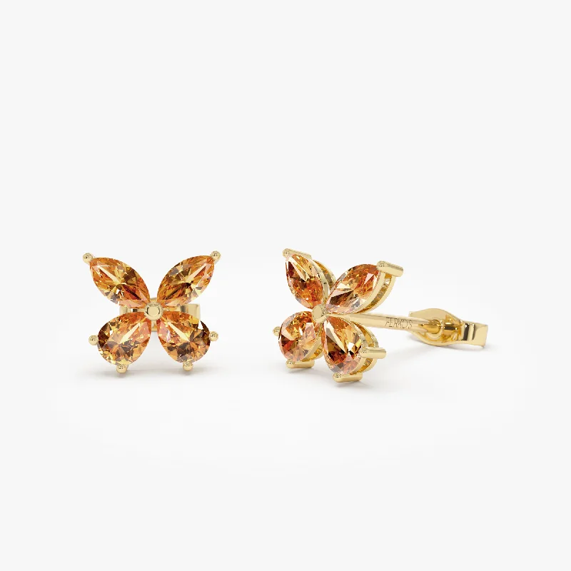 Exclusive Online Discounts On Stylish Jewelry 14K Citrine Butterfly Stud Earrings