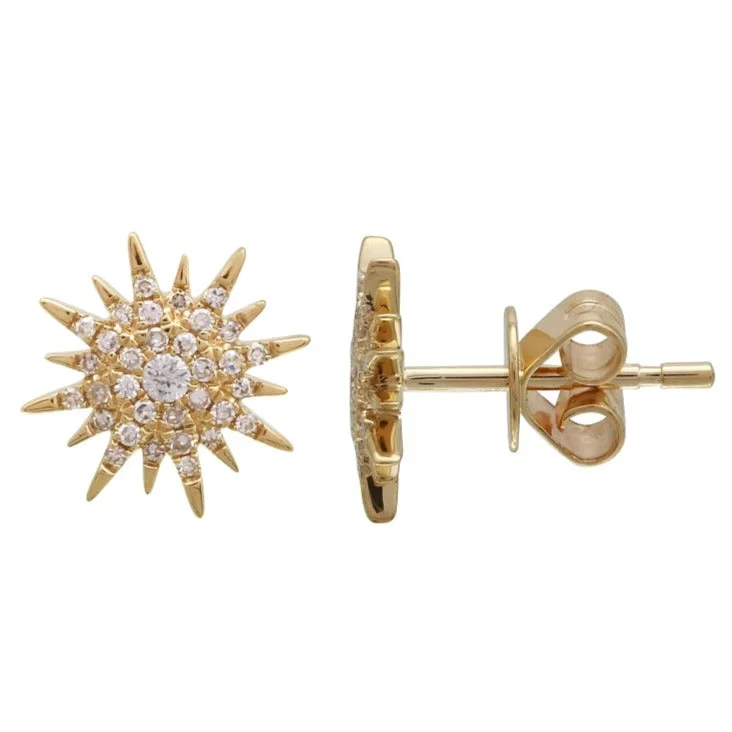 Jewelry Flash Sale – Stylish Designs At Unbeatable Rates 14K Diamond Starburst Stud Earrings