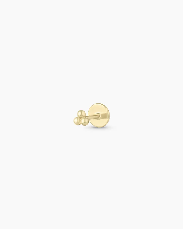 Premium Jewelry At Promotional Prices – Shine Today 14k Gold Trio Flat Back Single Stud