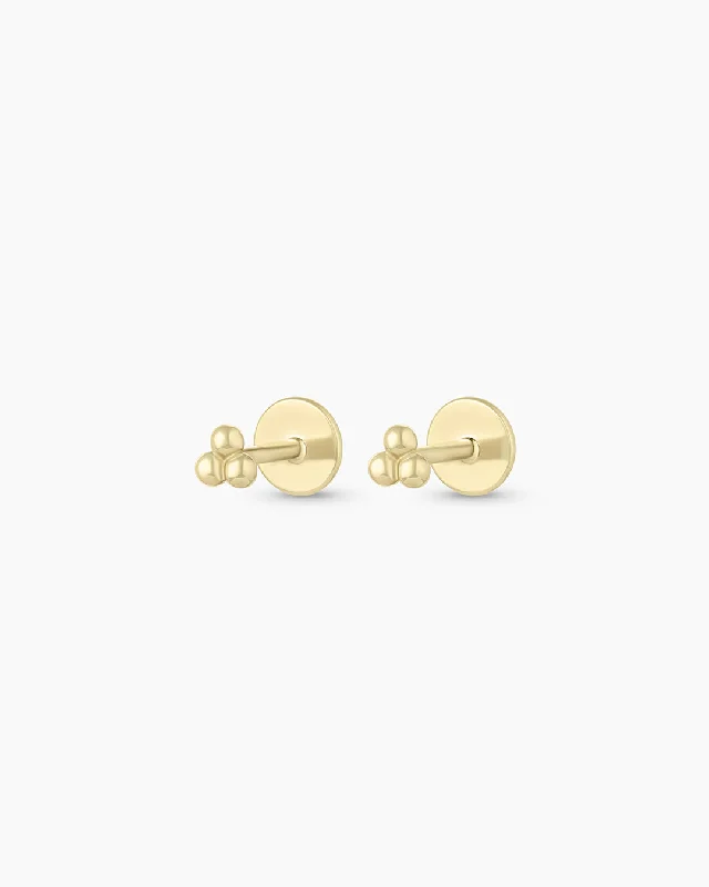 Affordable Elegance – Special Jewelry Sale Now Live 14k Gold Trio Flat Back Studs