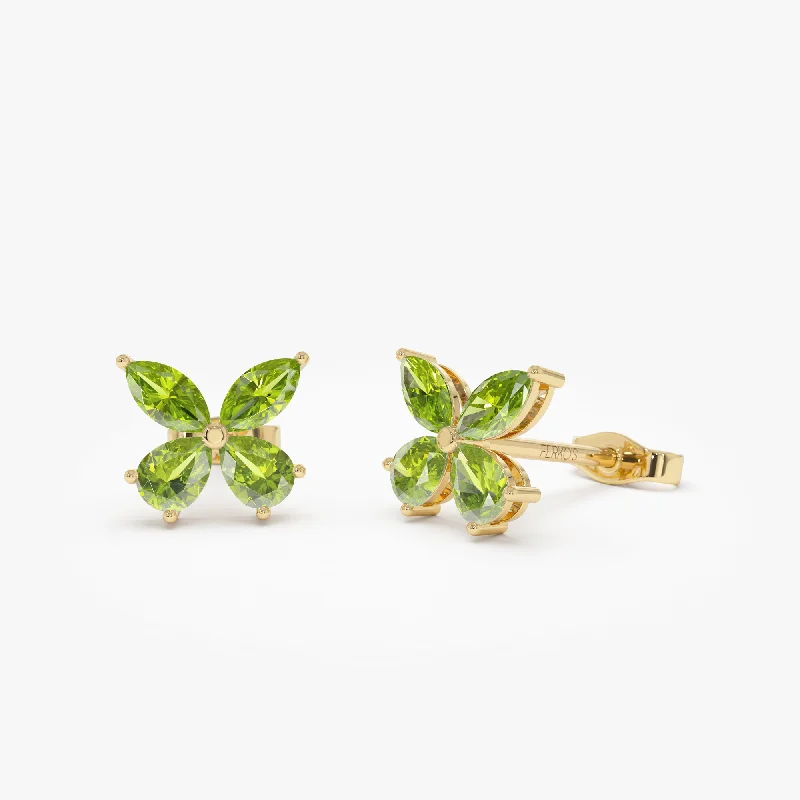 Best-Selling Jewelry Now Available At Special Deals 14K Peridot Butterfly Stud Earrings