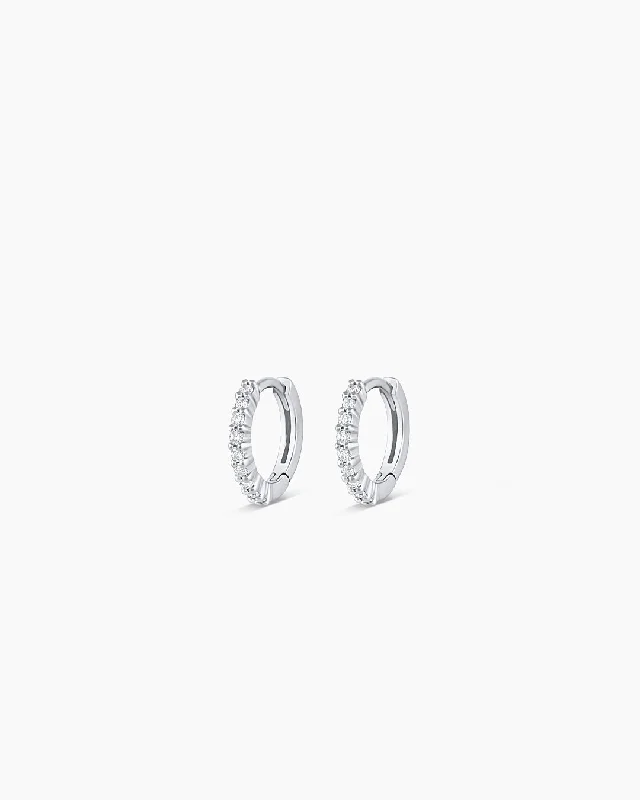 Dazzling Deals On Necklaces, Bracelets, And More 14k White Gold Diamond Pavé Huggies