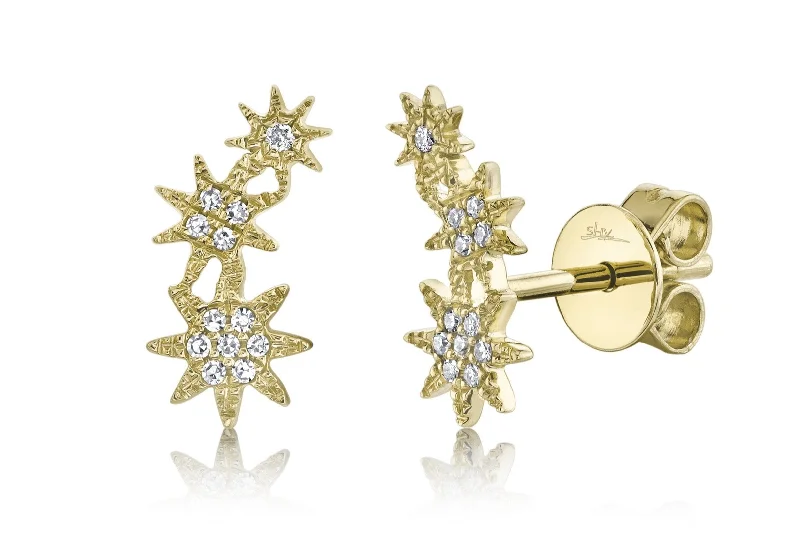 Grab Stylish Jewelry Before The Sale Ends Shy Creation Star Crawler Stud Earrings