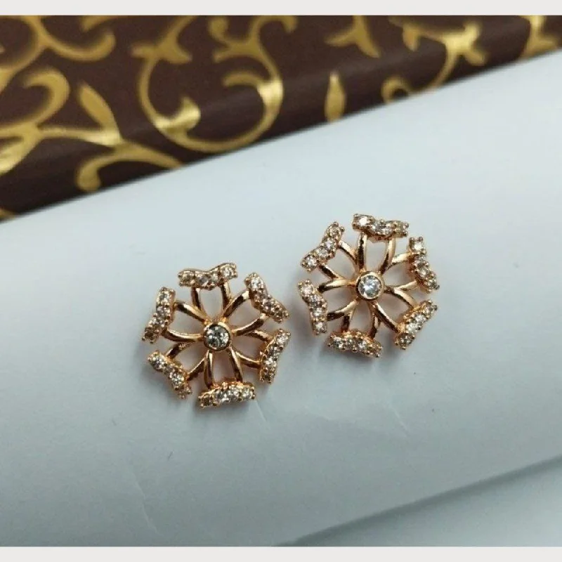 Limited Stock On Premium Jewelry At Low Prices Aamrapali Rose Gold Plated Austrian Stone Stud Earrings Limited Stock On Premium Jewelry At Low Prices Aamrapali Rose Gold Plated Austrian Stone Stud Earrings