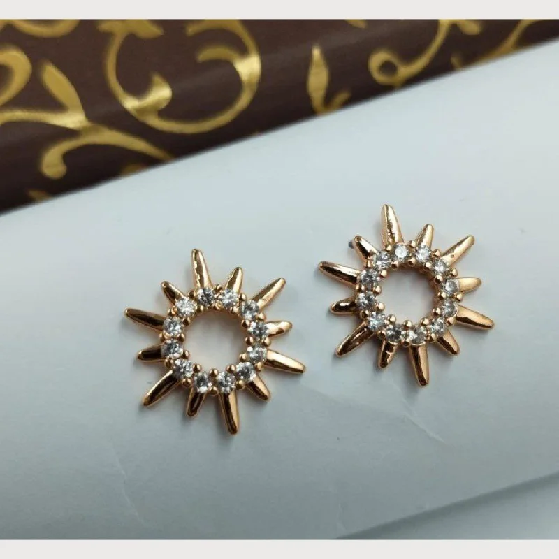 Clearance Sale On High-End Jewelry Collections Aamrapali Rose Gold Plated Austrian Stone Stud Earrings Clearance Sale On High-End Jewelry Collections Aamrapali Rose Gold Plated Austrian Stone Stud Earrings