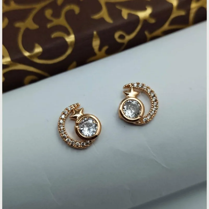 Luxury Jewelry Now At Special Promotional Rates Aamrapali Rose Gold Plated Austrian Stone Stud Earrings Luxury Jewelry Now At Special Promotional Rates Aamrapali Rose Gold Plated Austrian Stone Stud Earrings