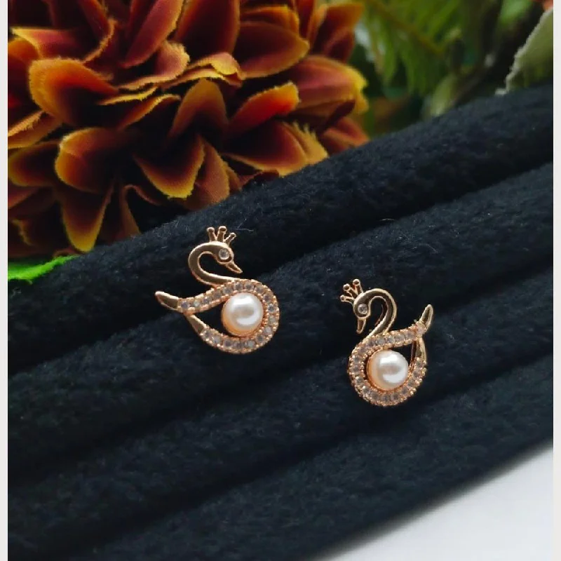 Waterproof Stainless Steel Jewelry For Lasting Beauty Aamrapali Rose Gold Plated Austrian Stone Stud Earrings Waterproof Stainless Steel Jewelry For Lasting Beauty Aamrapali Rose Gold Plated Austrian Stone Stud Earrings