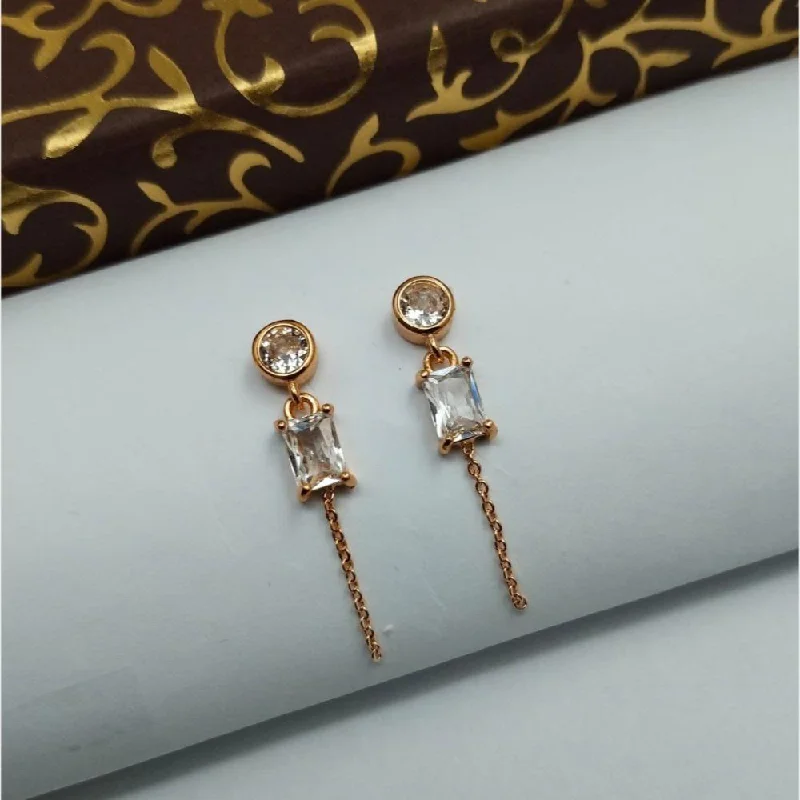 Romantic Heart-Shaped Jewelry For Special Gifts Aamrapali Rose Gold Plated Austrian Stone Stud Earrings Romantic Heart-Shaped Jewelry For Special Gifts Aamrapali Rose Gold Plated Austrian Stone Stud Earrings