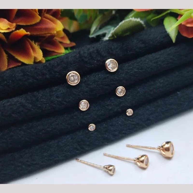 Modern Statement Jewelry For Bold Styling Aamrapali Rose Gold Plated Austrian Stone Stud Earrings Modern Statement Jewelry For Bold Styling Aamrapali Rose Gold Plated Austrian Stone Stud Earrings