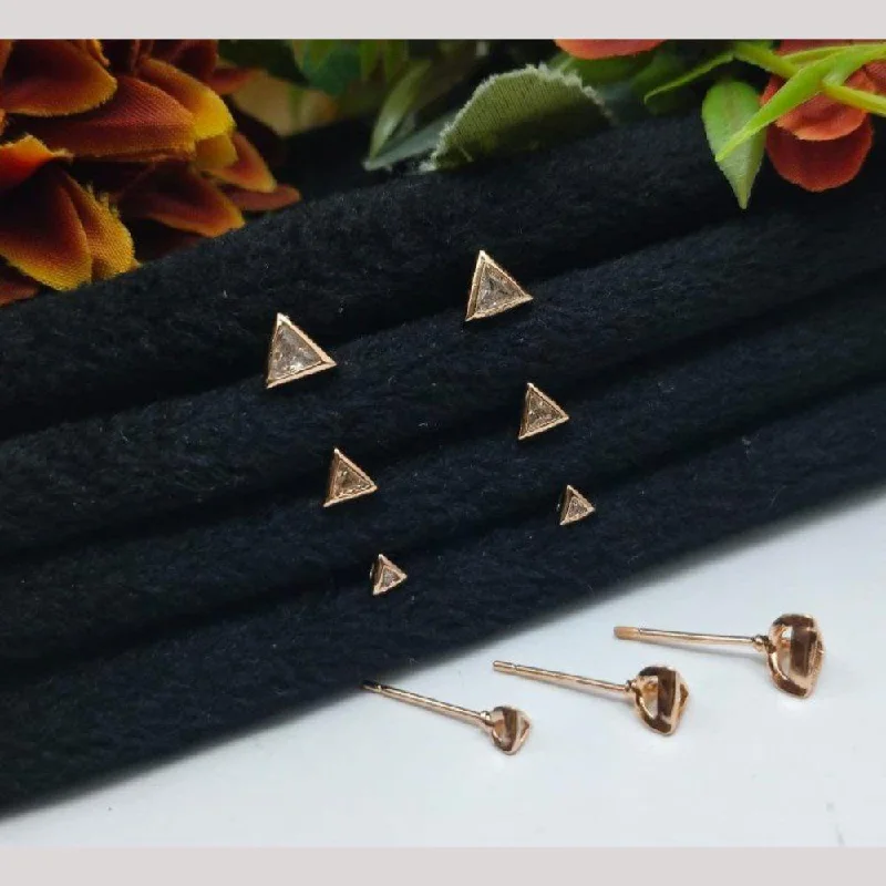 Bohemian-Inspired Jewelry For Free-Spirited Fashion Aamrapali Rose Gold Plated Austrian Stone Stud Earrings