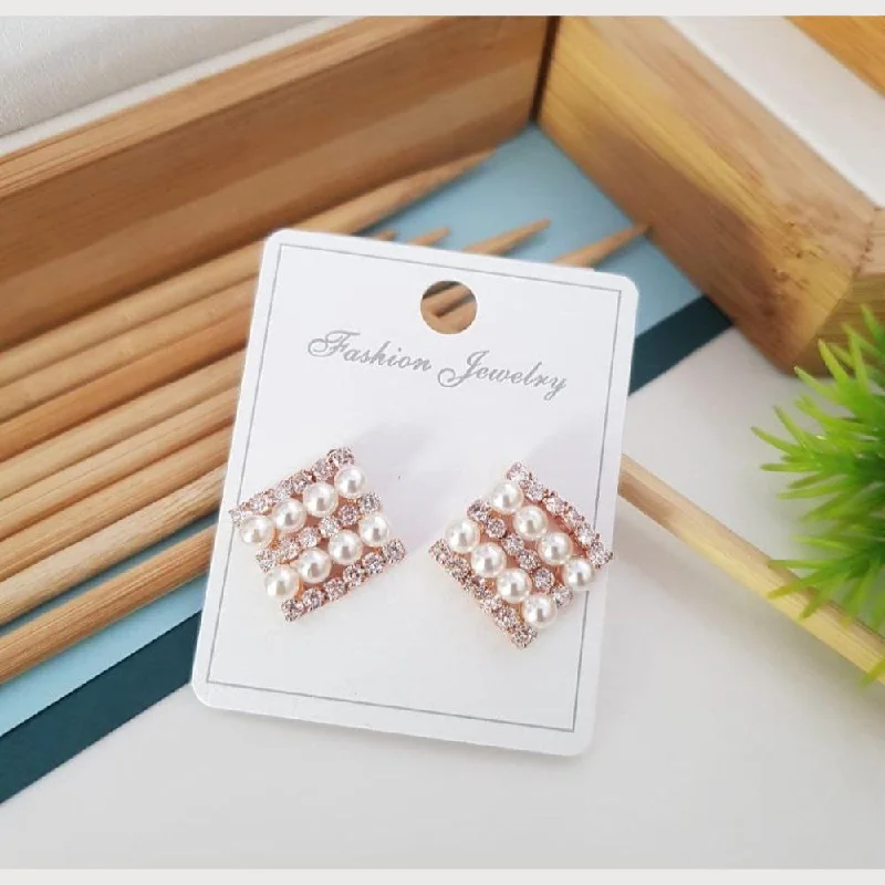 Affordable Glamour – Must-Have Jewelry At Special Rates Aamrapali Rose Gold Plated Austrian Stone Stud Earrings Affordable Glamour – Must-Have Jewelry At Special Rates Aamrapali Rose Gold Plated Austrian Stone Stud Earrings