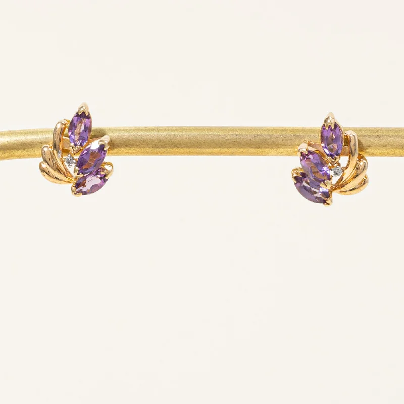 Fashion-Forward Jewelry At Incredible Prices Amethyst & Diamond Earrings | 1.00ctw, 0.01ctw | Fashion-Forward Jewelry At Incredible Prices Amethyst & Diamond Earrings | 1.00ctw, 0.01ctw |