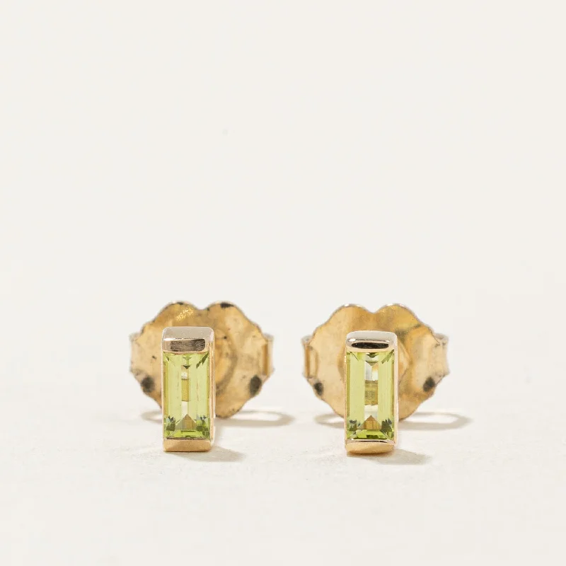 Jewelry Clearance Sale – Final Reductions '100 Ways' Baguette Peridot Earrings | 0.26ctw |