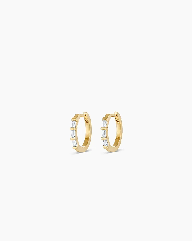 The Biggest Jewelry Sale Of The Year Is Here Baguette White Sapphire Huggies
