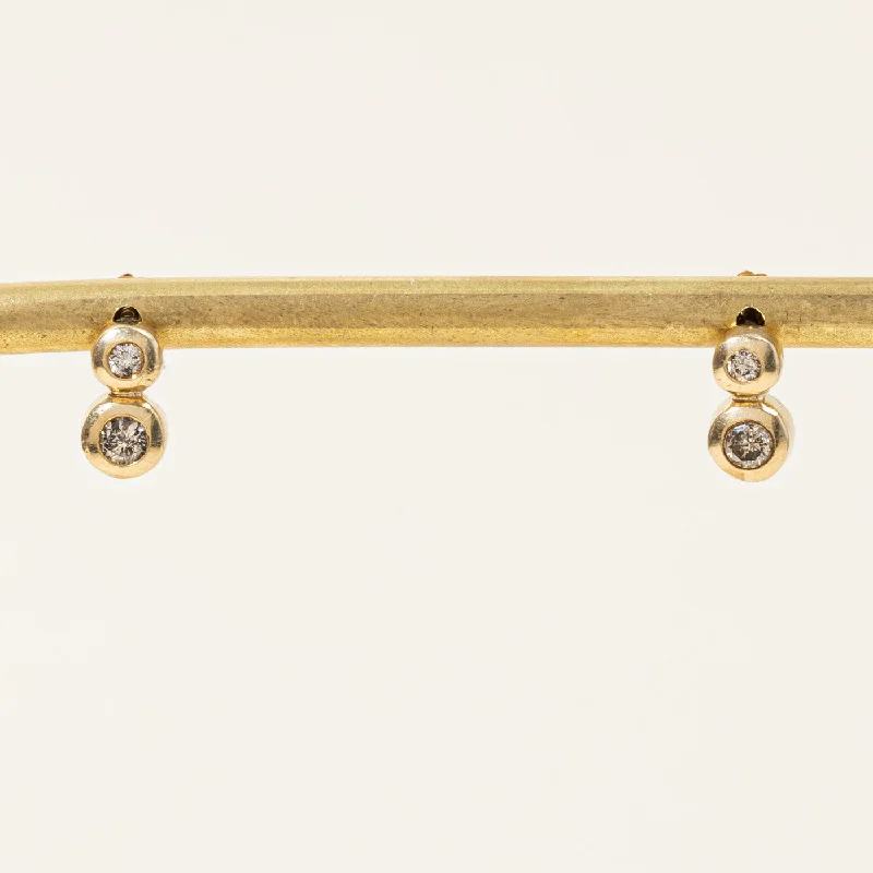 Exclusive Savings On Timeless Jewelry Pieces Bezel Set Light Brown Diamond Earrings | 0.20ctw |