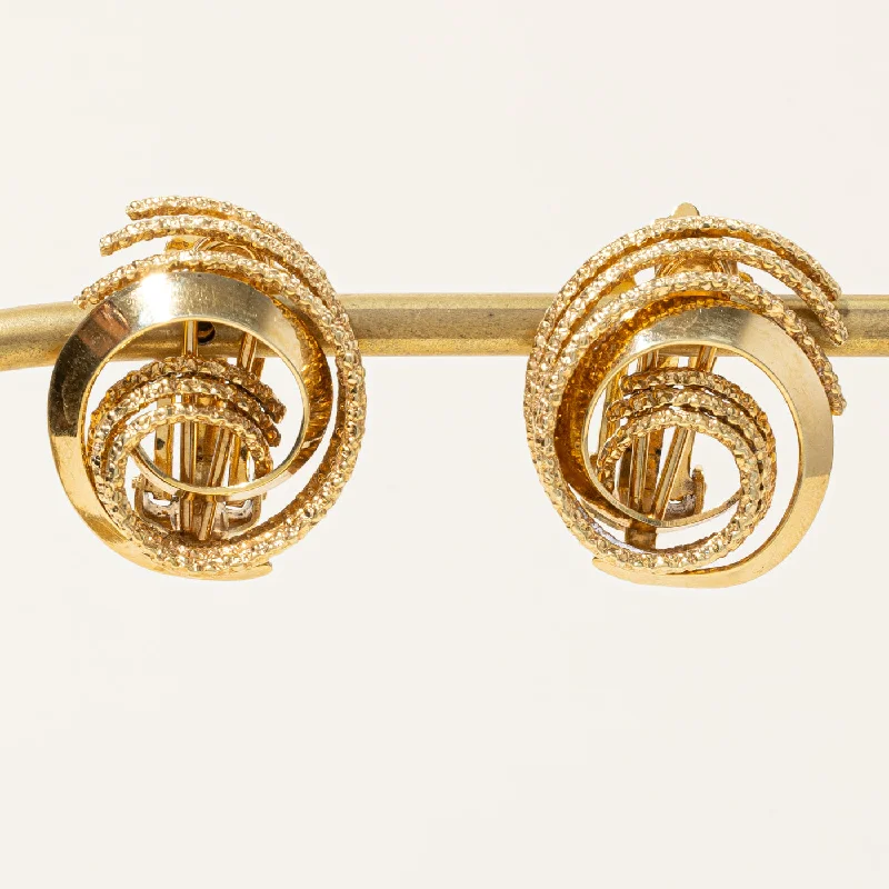 Dazzle With Discounts – Shop Jewelry On Sale 'Birks' German 14k Yellow Gold Clip On Earrings