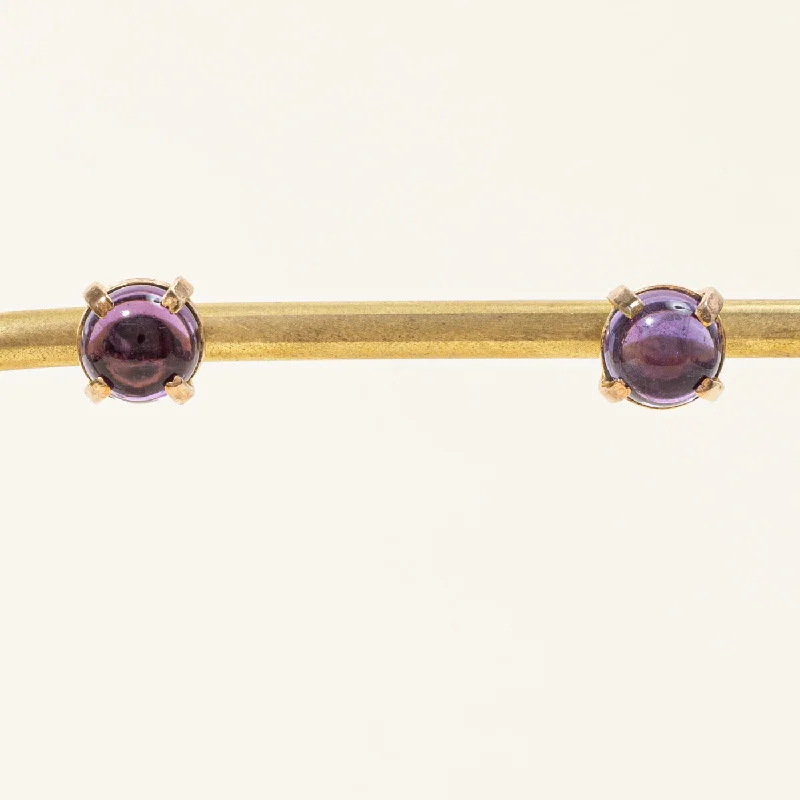 Elegant Rose Gold Jewelry For A Stylish Touch Cabochon Amethyst Earrings | 3.60ctw |
