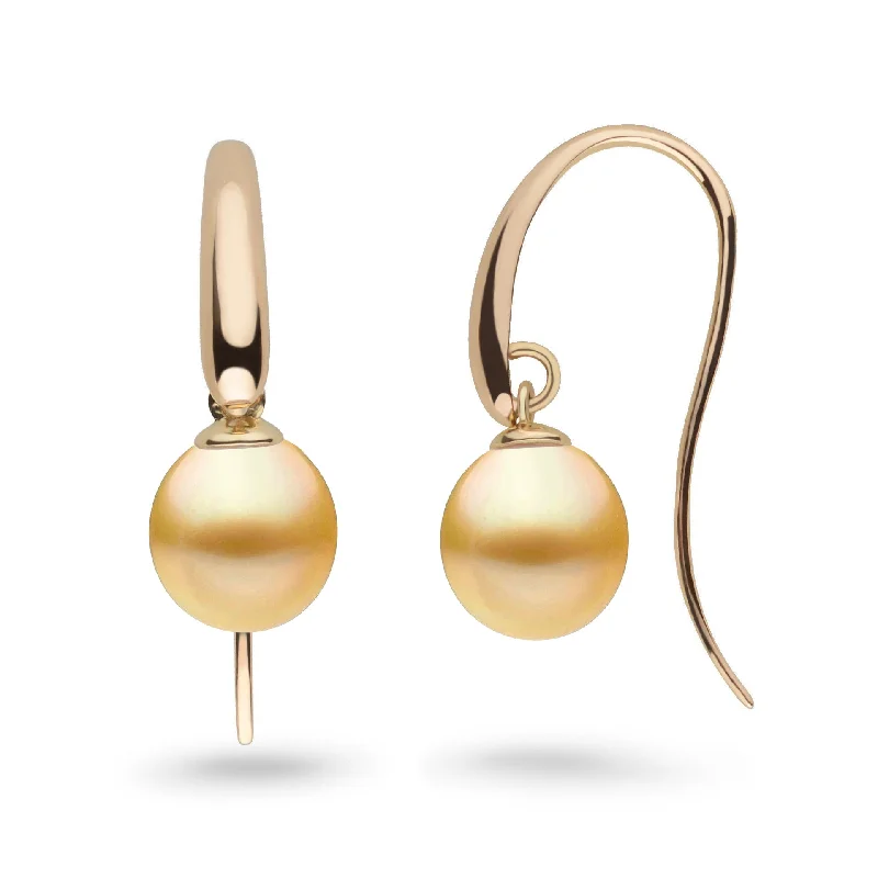 Once-A-Year Jewelry Sale – Grab Your Favorites Now Cascade Collection 9.0-10.0 mm Golden South Sea Drop Pearl Earrings