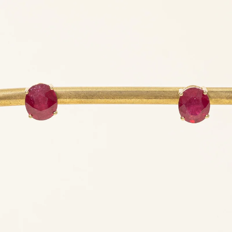 Flash Sale On Stunning Jewelry – Don't Miss Out Clarity Enhanced Ruby Earrings | 3.60ctw |