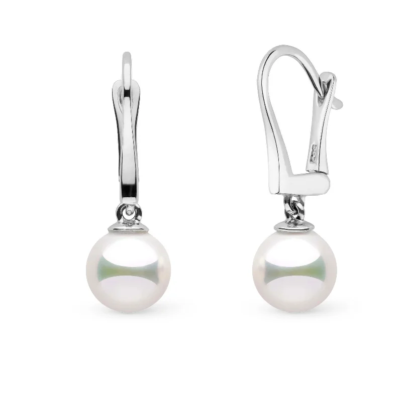 Shop Dazzling Rings, Earrings, And More At Special Discounts Classic Collection 8.0-8.5 mm Natural White Hanadama Pearl Dangle Earrings