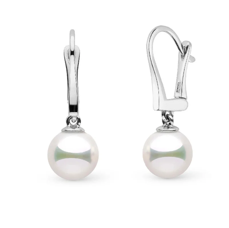 Affordable Glamour – Must-Have Jewelry At Special Rates Classic Collection 8.5-9.0 mm Natural White Hanadama Pearl Dangle Earrings