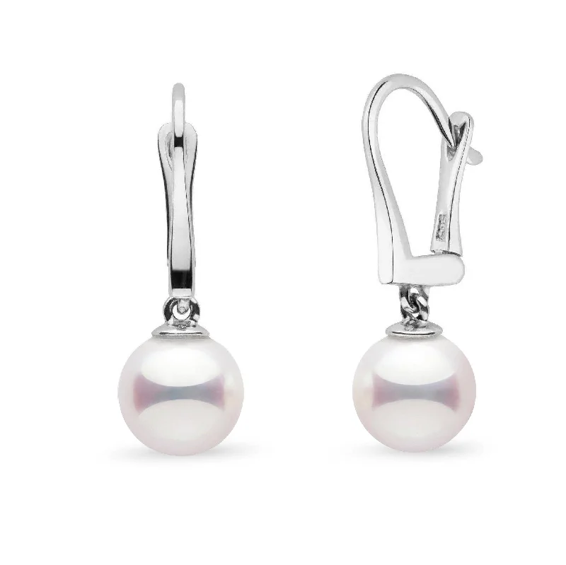 The Jewelry Sale You've Been Waiting For Is Here Classic Collection 8.5-9.0 mm White Hanadama Pearl Dangle Earrings