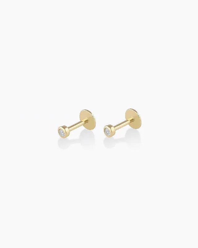 Shop Dazzling Rings, Earrings, And More At Special Discounts Classic Diamond Flat Back Studs
