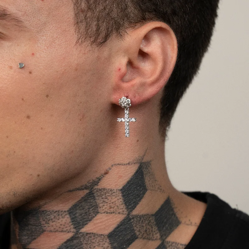 Bestselling Jewelry At Special Promotional Rates Clustered Studded Cross Earring