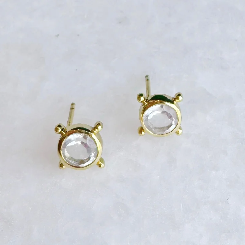 Once-A-Year Jewelry Sale – Grab Your Favorites Now Compass Stud Earrings: Gold Vermeil Clear Quartz Once-A-Year Jewelry Sale – Grab Your Favorites Now Compass Stud Earrings: Gold Vermeil Clear Quartz