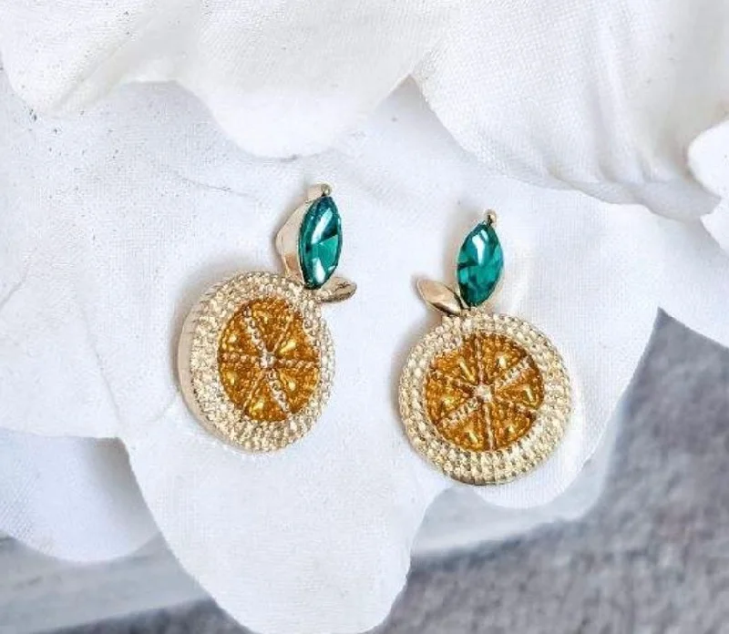Premium Diamond Jewelry For Unforgettable Moments Adorable Lemon Stud Earrings