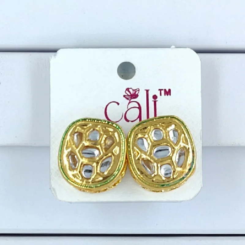 Elegant Jewelry, Exclusive Prices – Shop Now Corbeda Fashion Gold Plated Kundan Stone Stud Earrings Elegant Jewelry, Exclusive Prices – Shop Now Corbeda Fashion Gold Plated Kundan Stone Stud Earrings