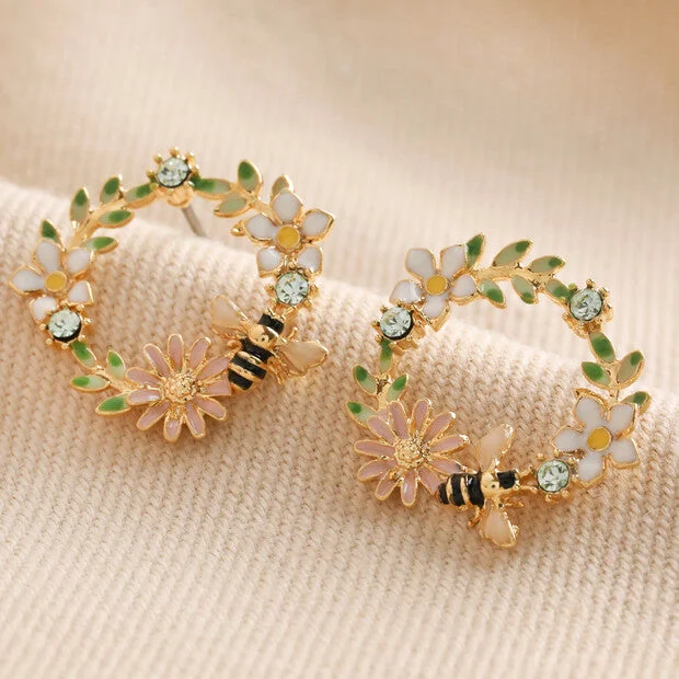 Your Dream Jewelry At Dream Prices – Shop Now Crystal Flower and Enamel Bee Gold Stud Earrings Your Dream Jewelry At Dream Prices – Shop Now Crystal Flower and Enamel Bee Gold Stud Earrings