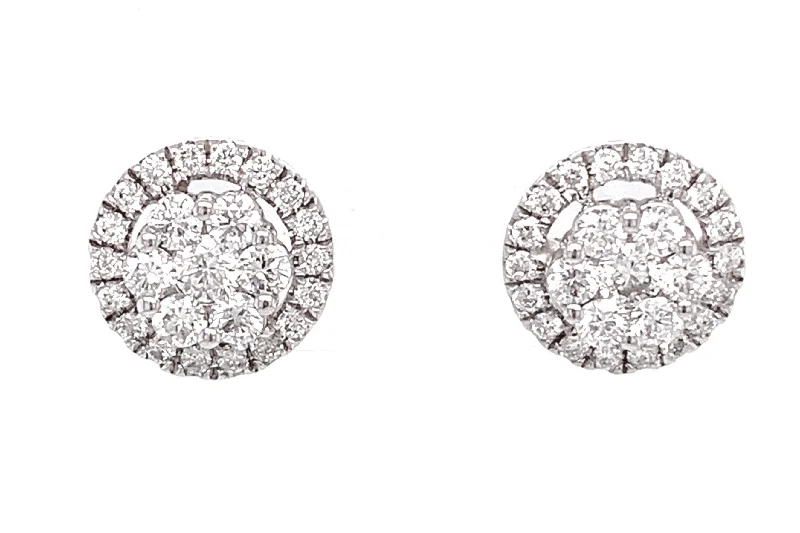 Chic, Trendy, And Affordable Jewelry Sale Diamond Cluster Halo Stud Earrings