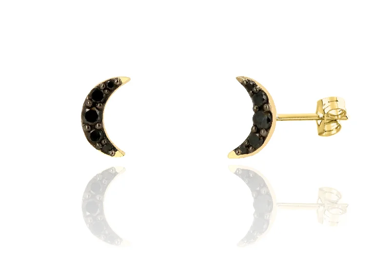 Shop Jewelry That Shines Without The High Price Rachel Reid Black Diamond Crescent Moon Stud Earrings Shop Jewelry That Shines Without The High Price Rachel Reid Black Diamond Crescent Moon Stud Earrings