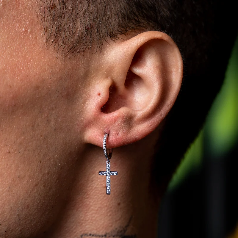 Luxury Jewelry Now At Special Promotional Rates Diamond Cross Earring