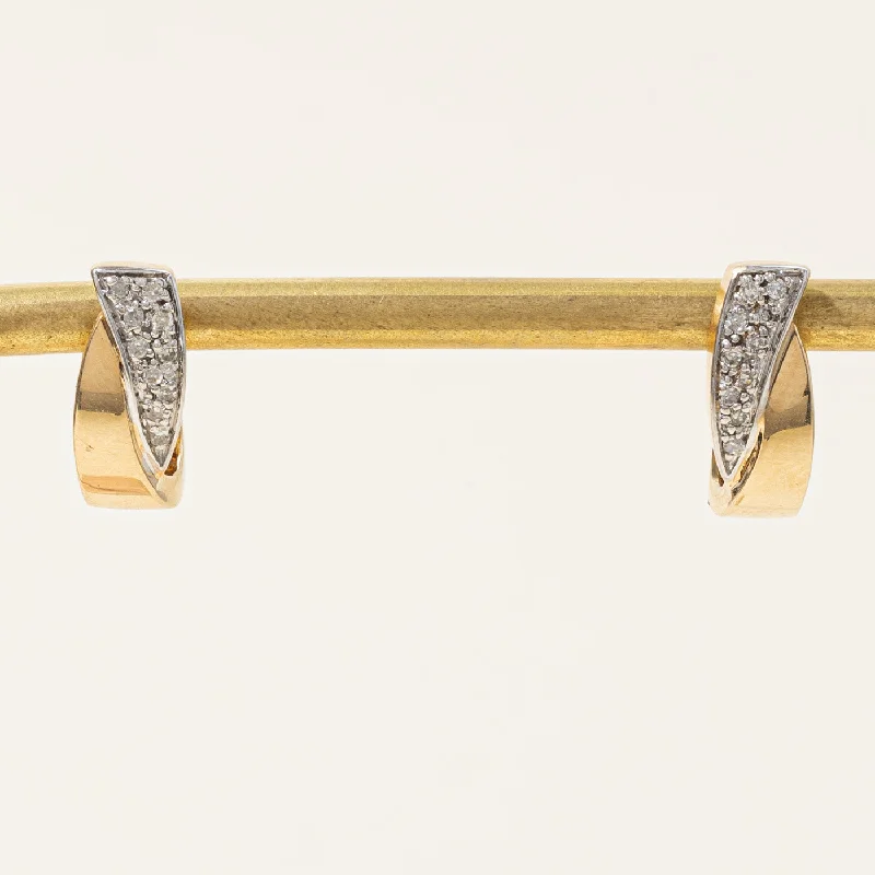 Elegant Rose Gold Jewelry For A Stylish Touch Diamond Huggie Earrings | 0.14ctw |