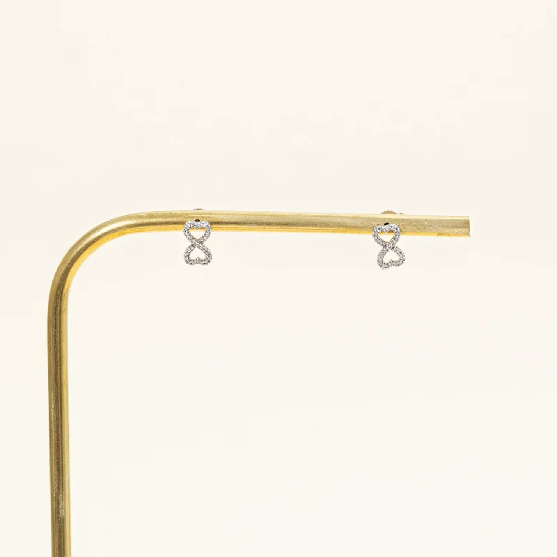 Handmade Pearl Jewelry For Timeless Elegance Diamond Infinity Earrings | 0.12ctw |