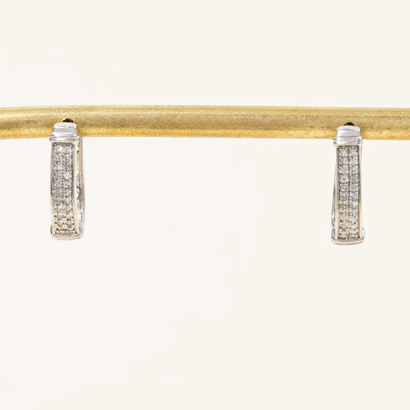 Stunning Jewelry At A Fraction Of The Price Diamond Oval Hoop Earrings | 0.13ctw |