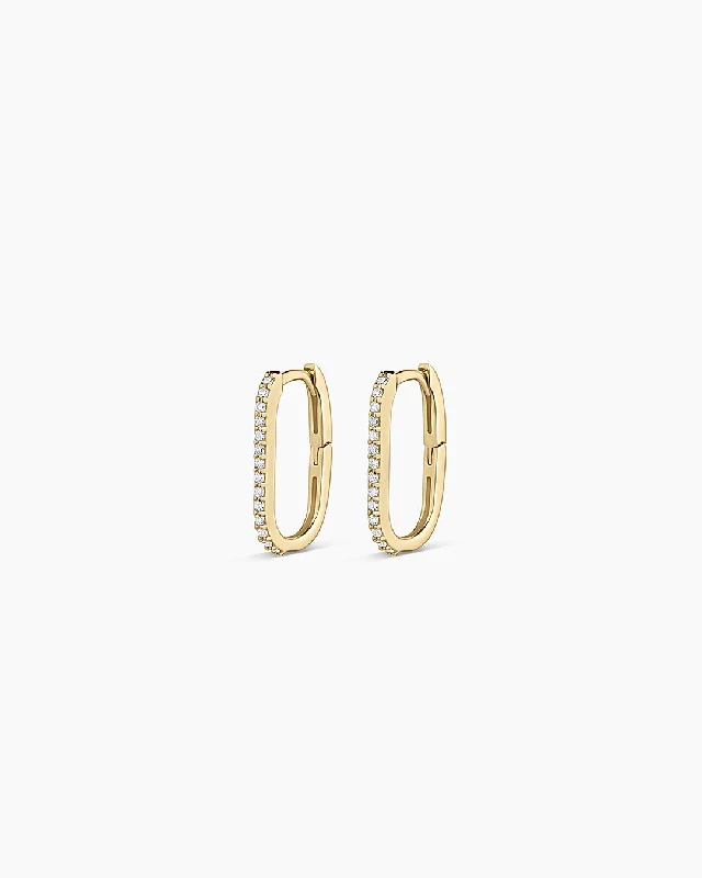 Romantic Heart-Shaped Jewelry For Special Gifts Diamond Parker Link Huggies