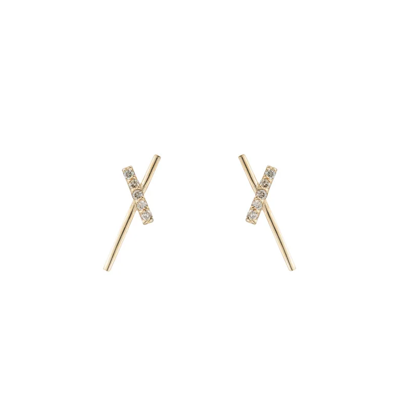 Elegant Jewelry At Unbeatable Offers – Shop Before It's Gone Diamond Pavé and Gold X Stud Earrings, 14k Elegant Jewelry At Unbeatable Offers – Shop Before It's Gone Diamond Pavé and Gold X Stud Earrings, 14k